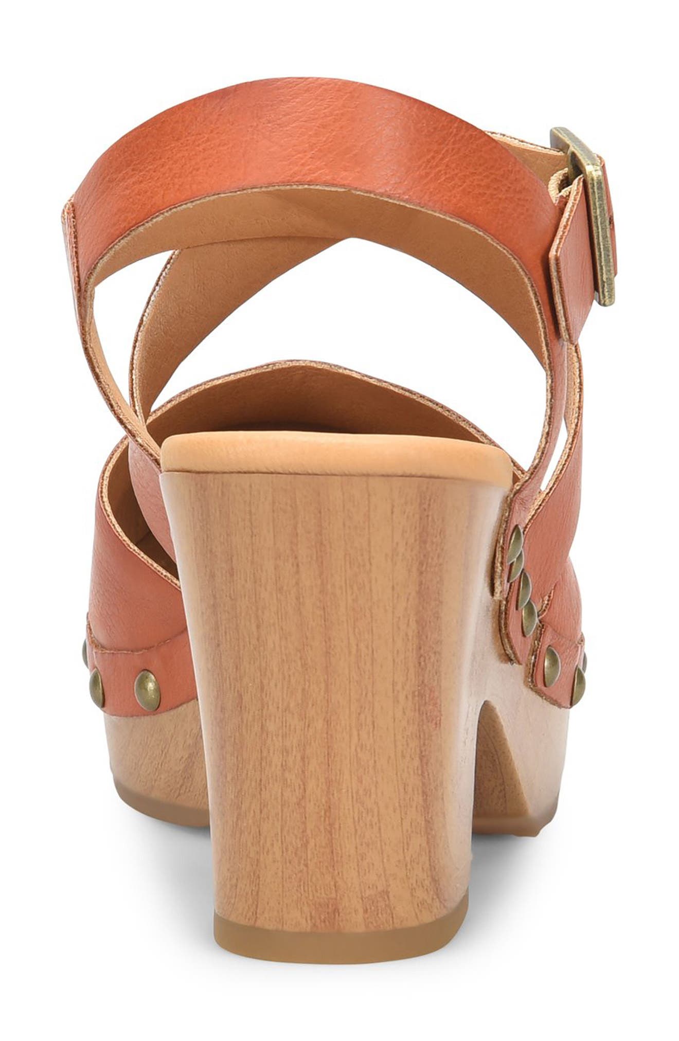 Abloom Strappy Clog Platform Slingback Pump, Alternate, color, ORANGE