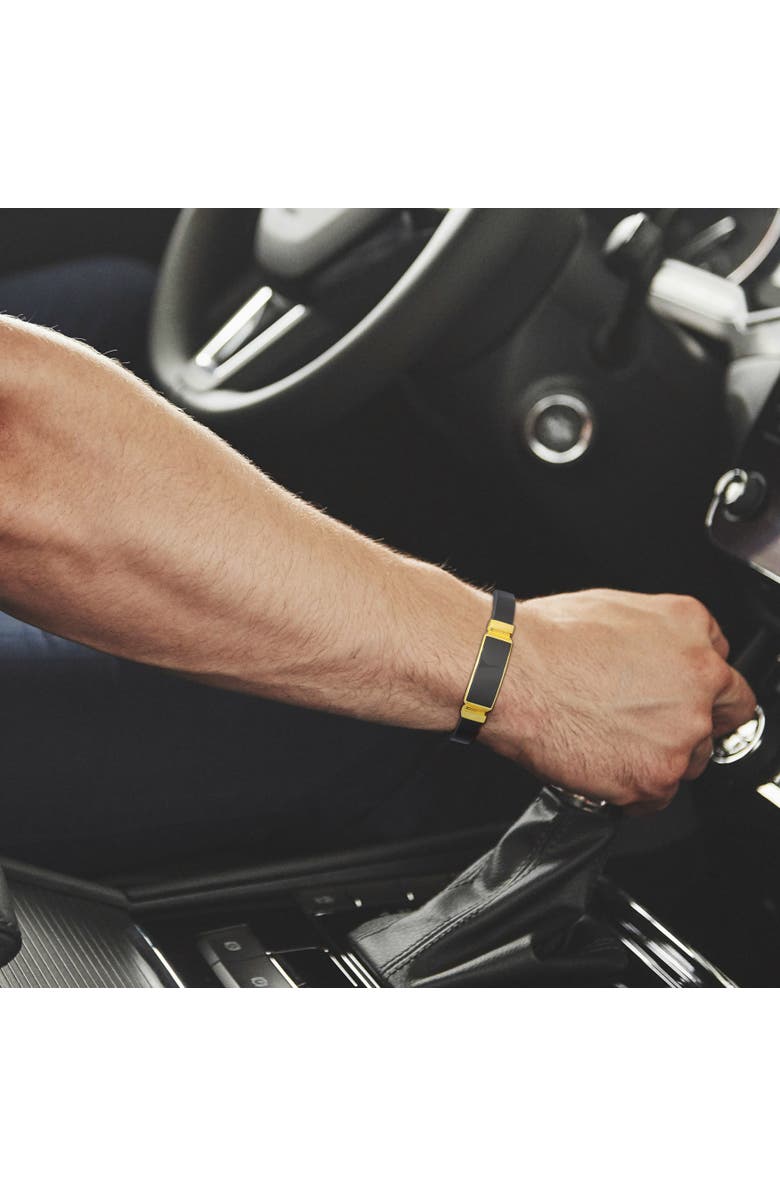 Julianna B. Black Onyx Bar Bangle Bracelet, Alternate, color, 