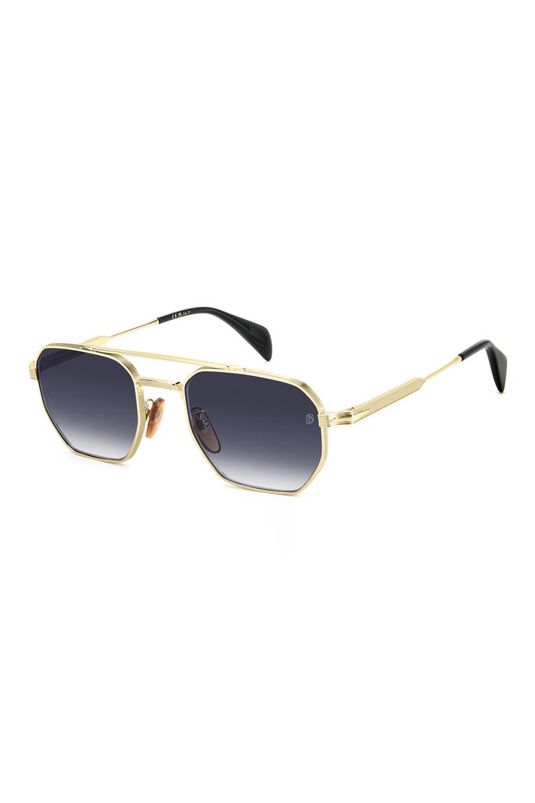 52mm Navigator Sunglasses, Alternate, color, GOLD BLACK/ BL SF AR