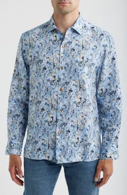 Tommy Bahama Tidal Echoes Paisley Linen Button-Up Shirt