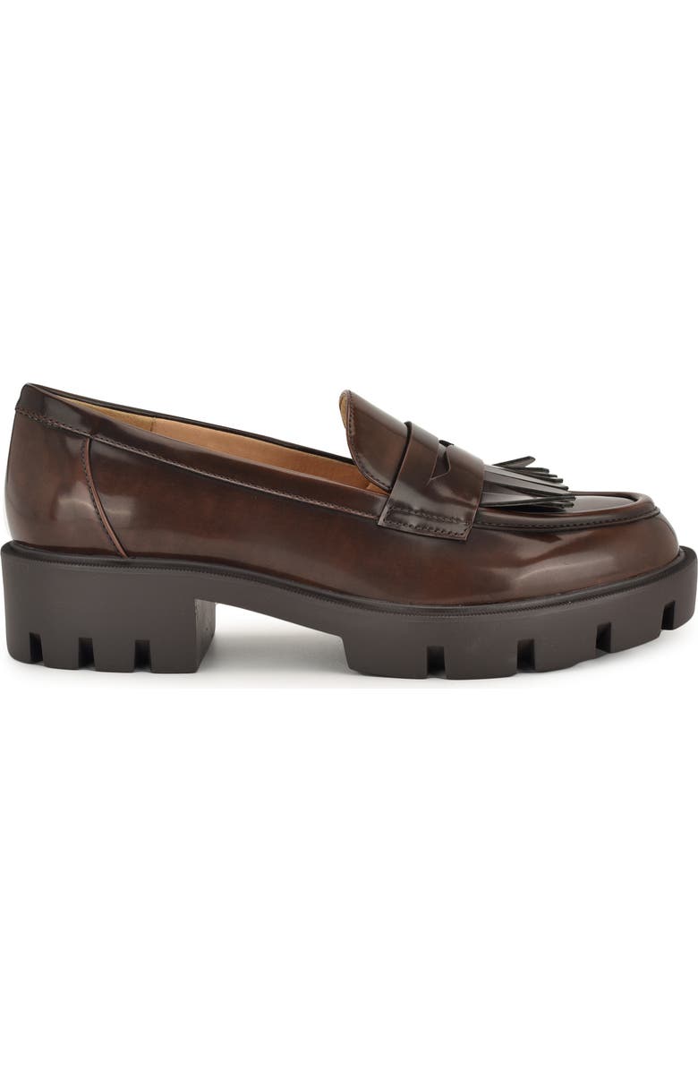 Nine West Missa Platform Lug Loafer, Alternate, color, Dark Brown 200