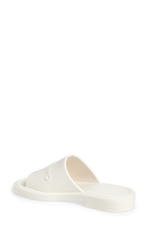 Ferragamo Giuneva Logo Slides In White