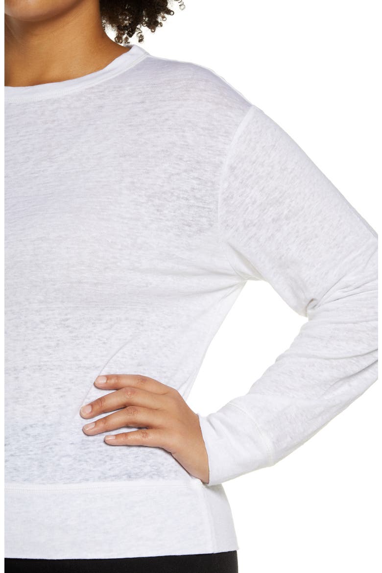 Linen Pullover Top, Alternate, color, OPTIC WHITE
