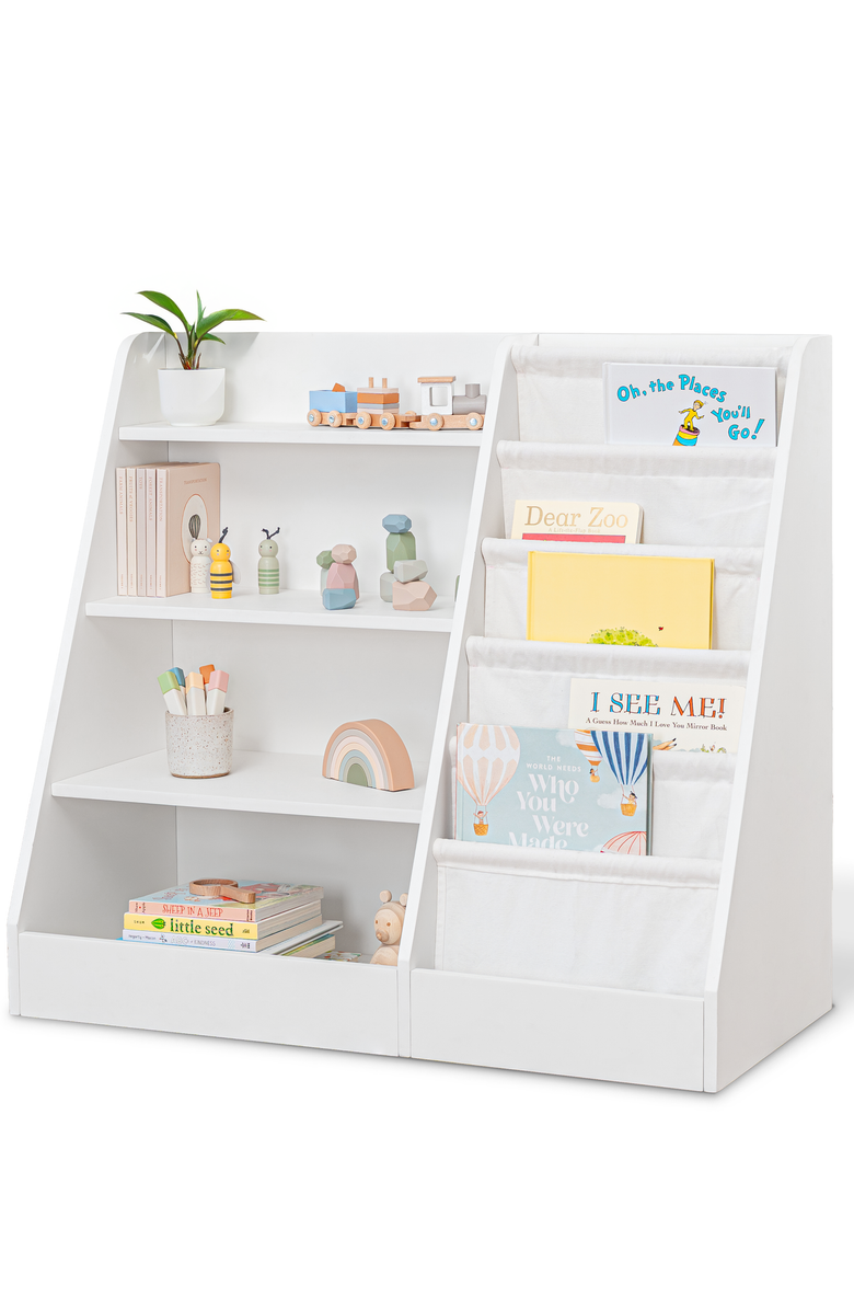 Comfy Cubs Kids Bookshelf, Main, color, White