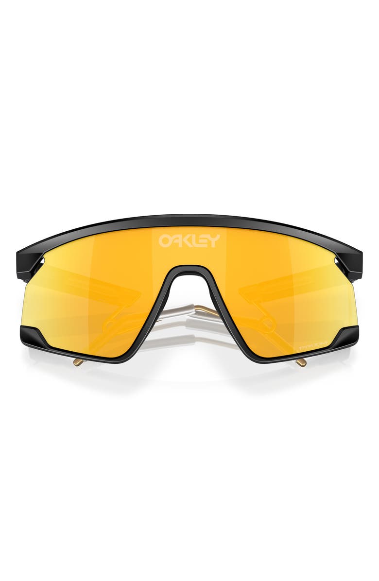 Oakley BXTR 39mm Polarized Rectangular Sunglasses, Alternate, color, Matte Black