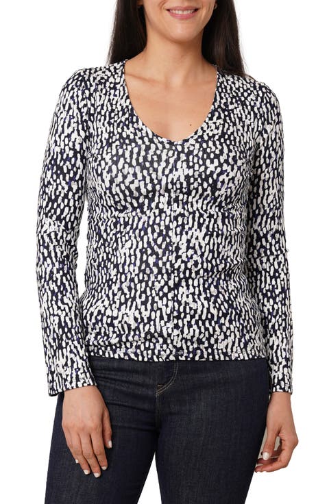 V-Neck Long Sleeve Top