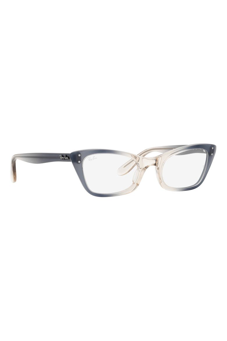 47mm Cat Eye Optical Glasses, Alternate, color, TRANSPARENT BLUE