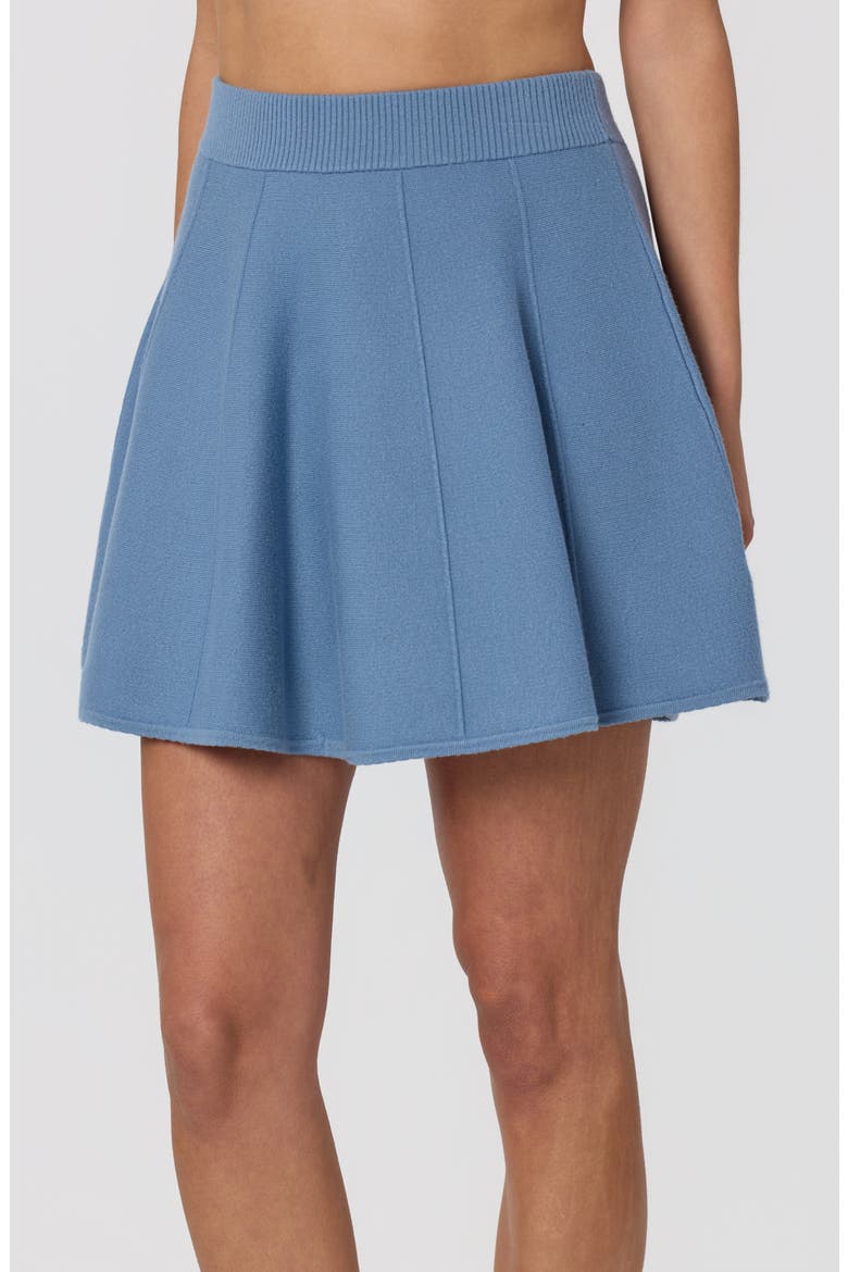 Shaylla Knit A-Line Miniskirt, Alternate, color, SLATE BLUE