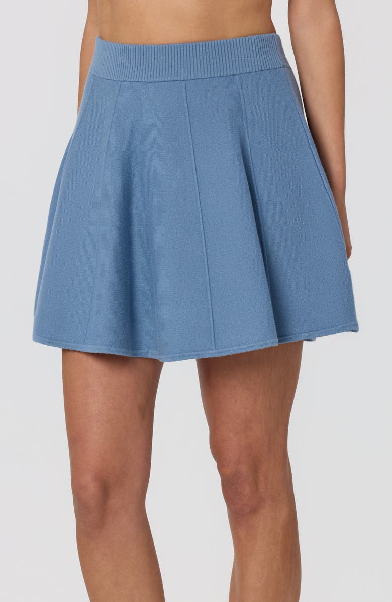 ASTR the Label Shaylla Knit A-Line Miniskirt, Alternate, color, Slate Blue