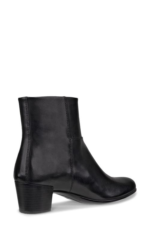 Ecco Shape Mid Zip Bootie In Black