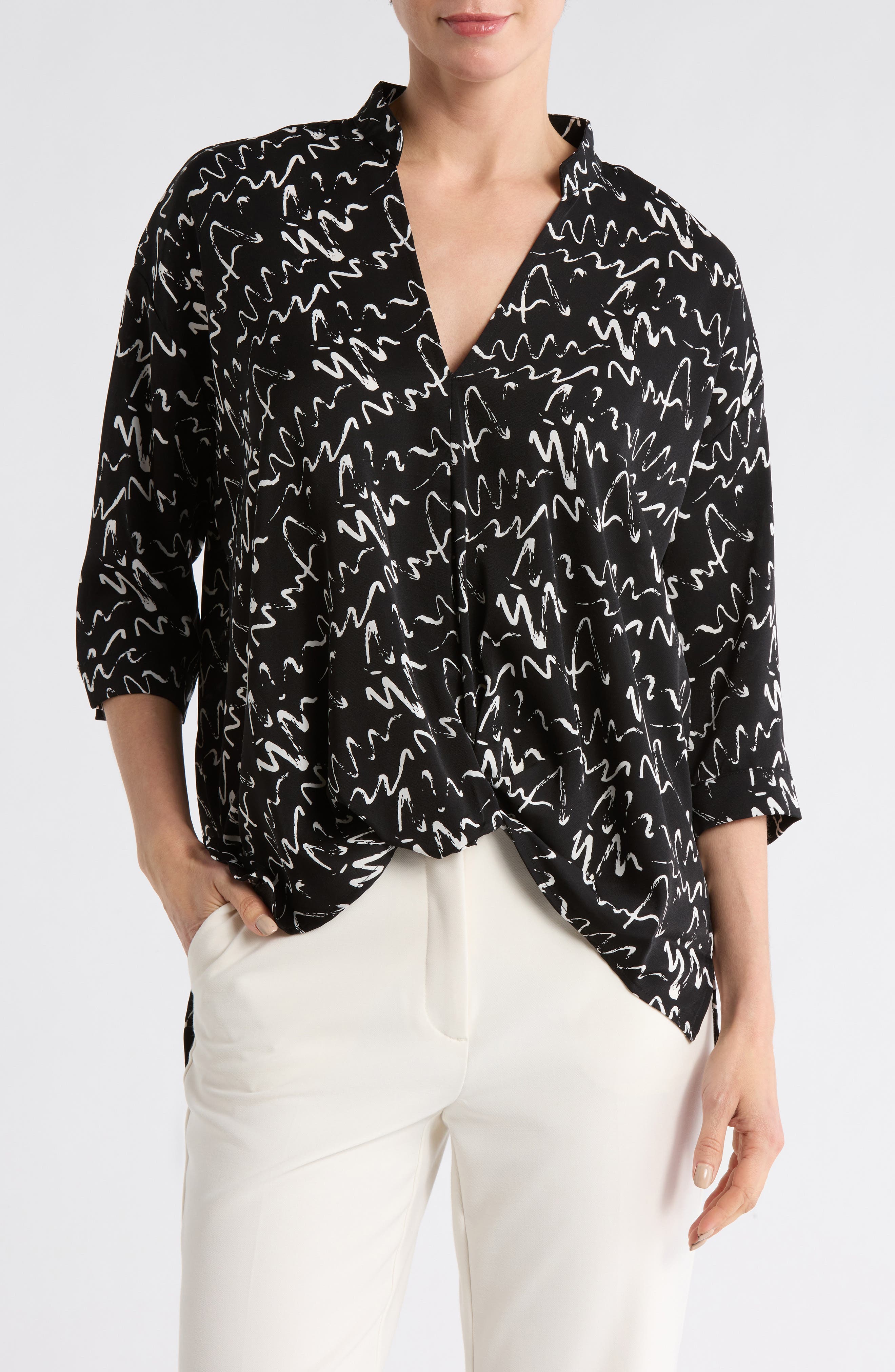 PATRIZIA LUCA V-Neck Untuck Top