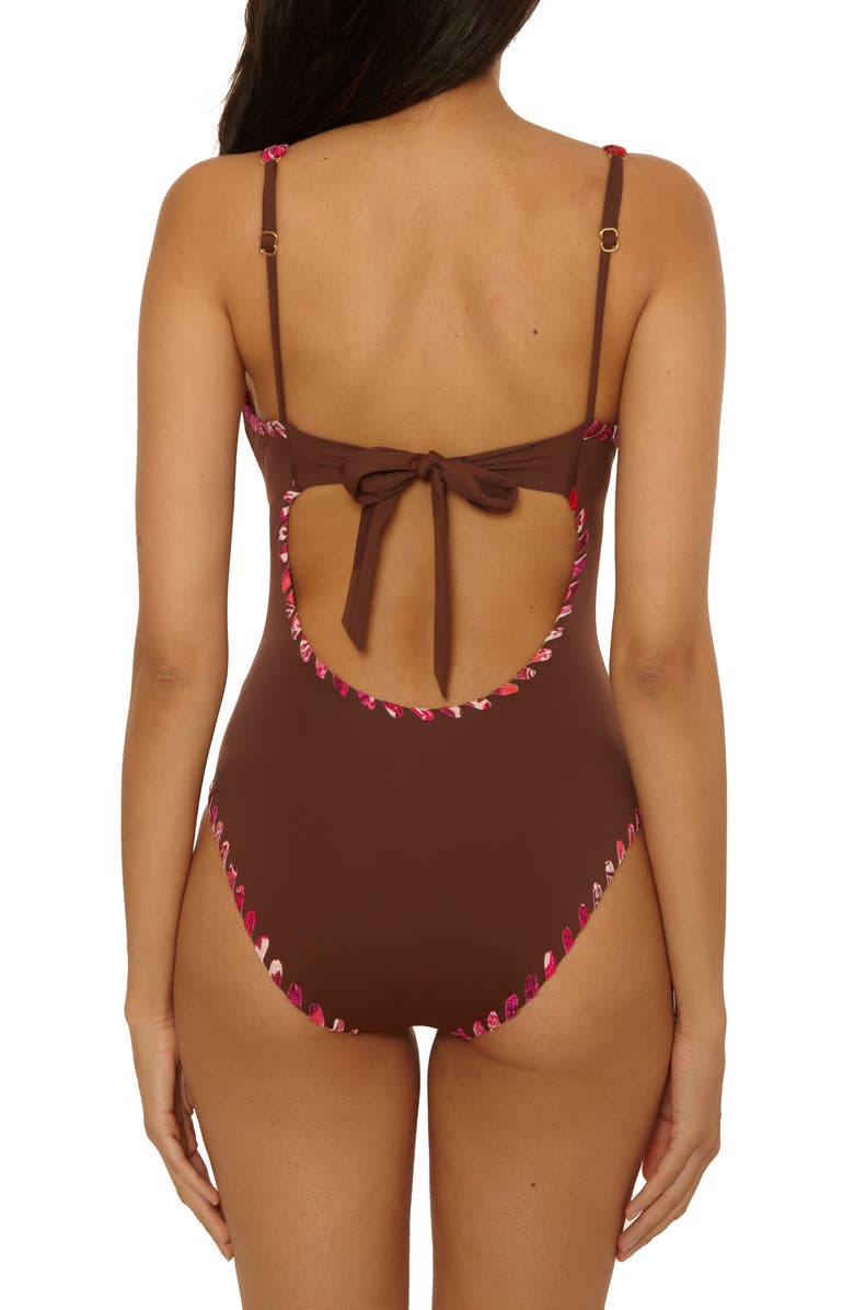 Becca On the Edge One-Piece Swimsuit, Alternate, color, Mocha