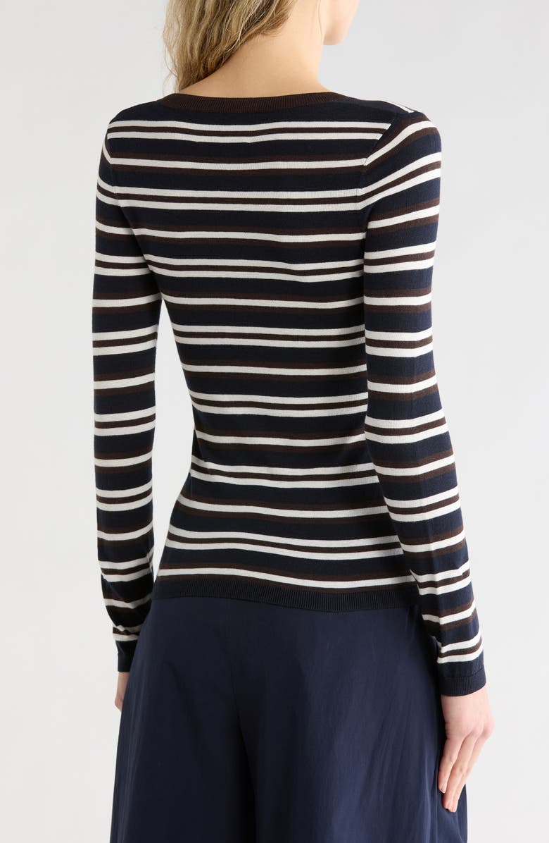 TWP Striped Second Skin Top, Alternate, color, Midnight/Ivory/Dark Choco
