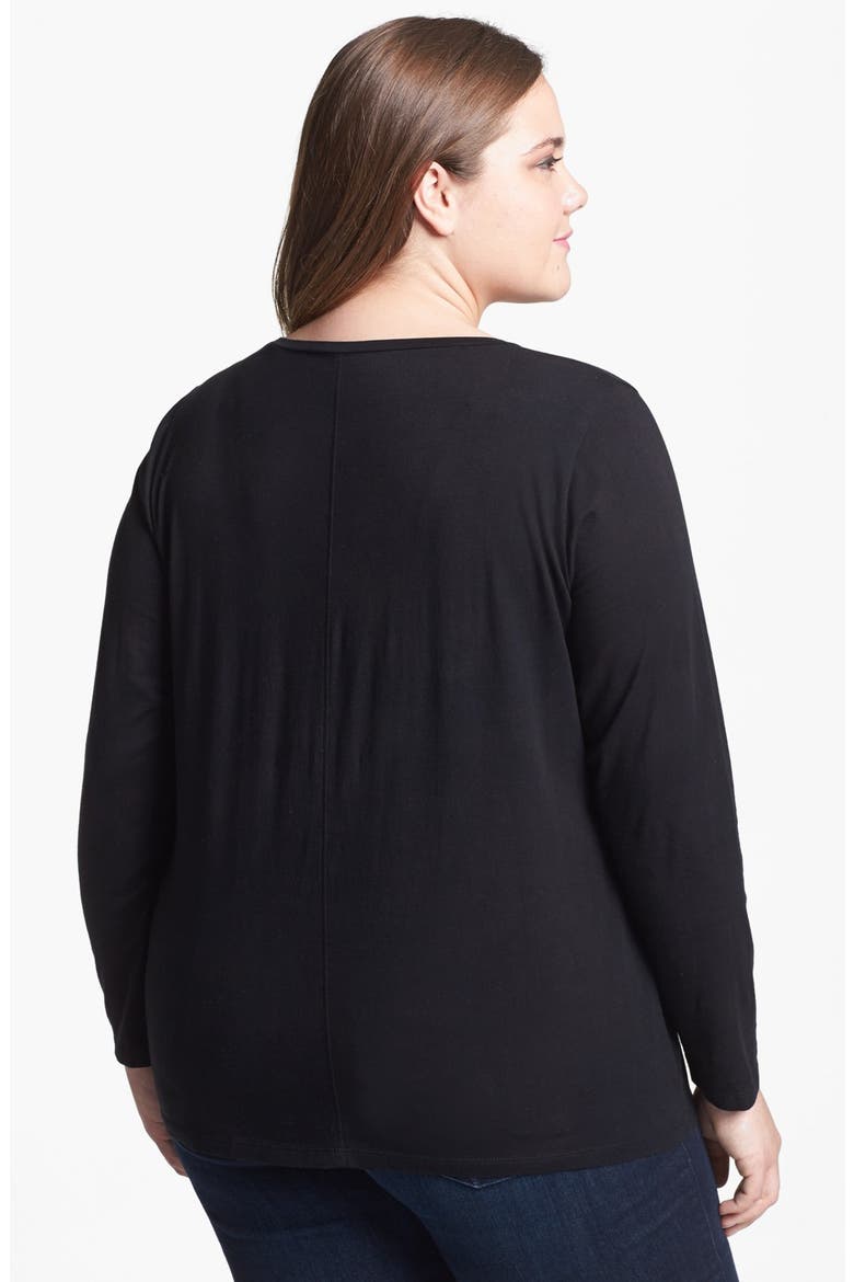 Lightweight Jersey Top, Alternate, color, BLACK