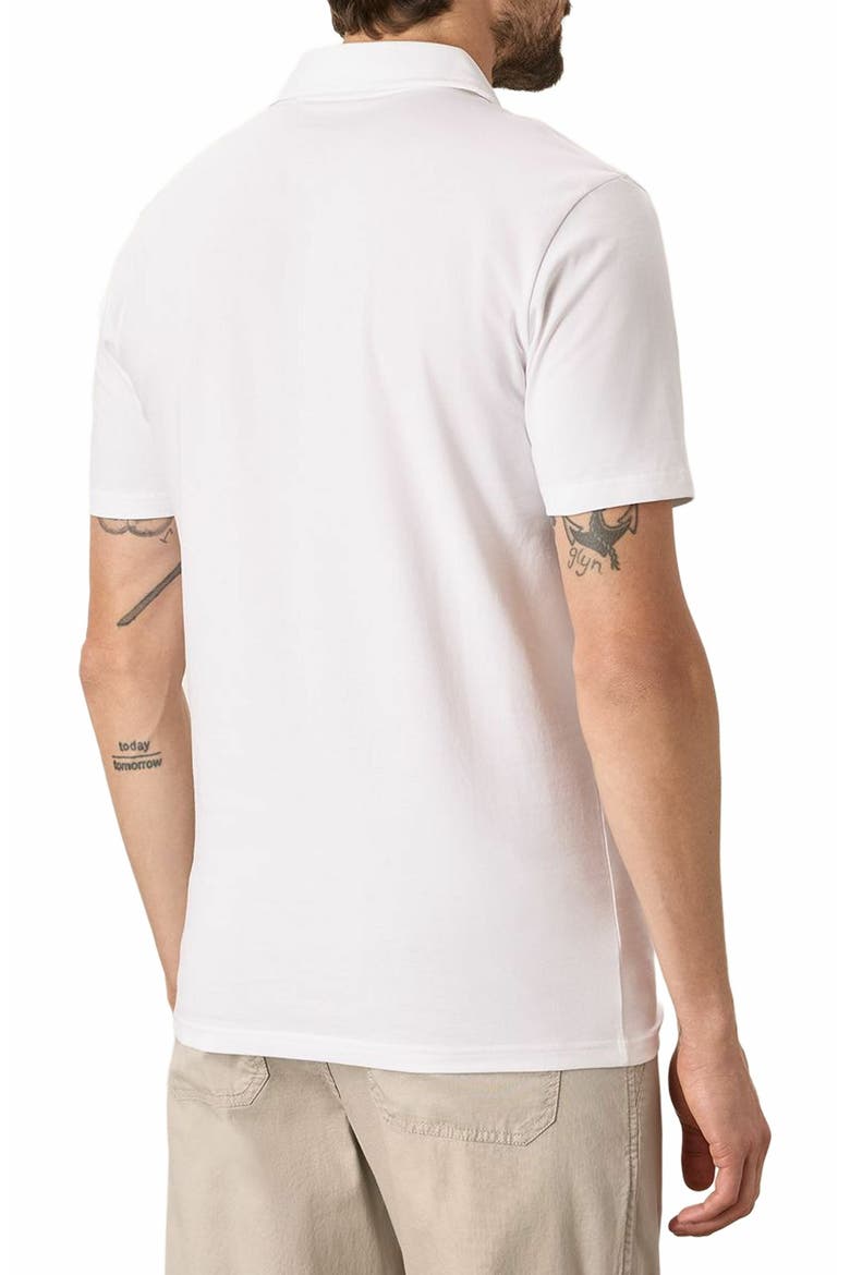 Organic Cotton Luxe Stretch Jersey Slim Polo, Alternate, color, White