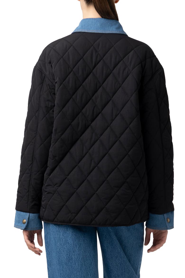 Quilted Denim Trim Barn Jacket, Alternate, color, BARN CHARM