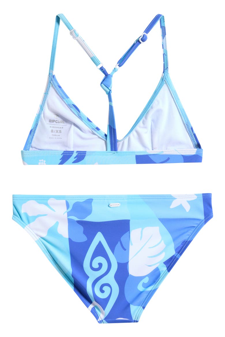Kids' Tropical Dawn Two-Piece Swimsuit, Alternate, color, BLUE LAGOON