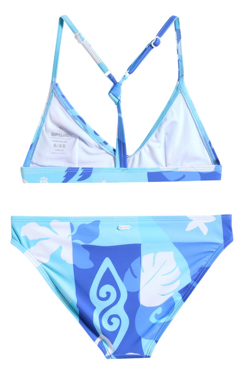 Rip Curl Kids' Tropical Dawn Two-Piece Swimsuit, Alternate, color, Blue Lagoon