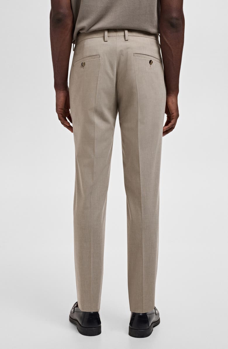 MANGO Super Slim Fit Stretch Suit Pants, Alternate, color, Sand