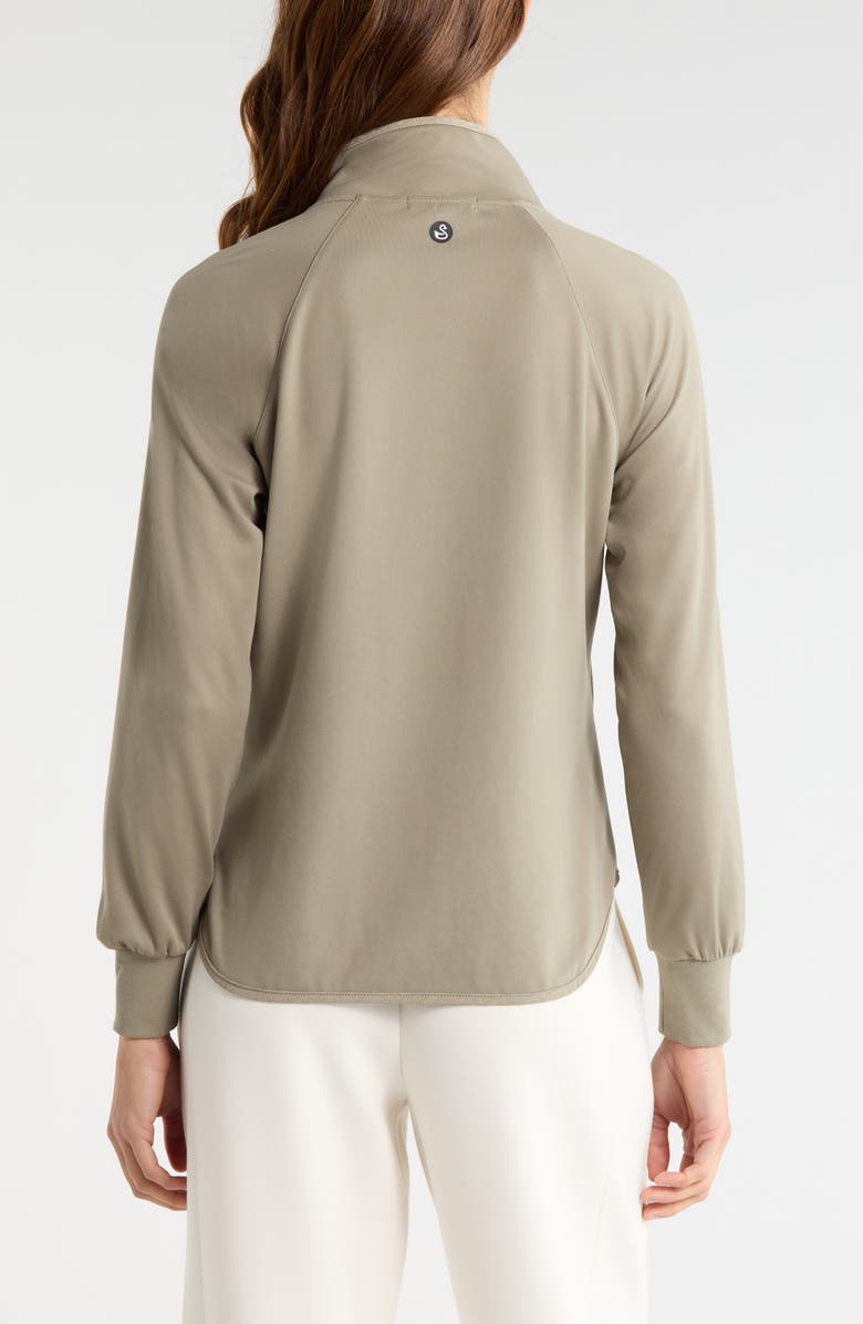 Swannies Ellis Mixed Media Pullover, Alternate, color, Olive