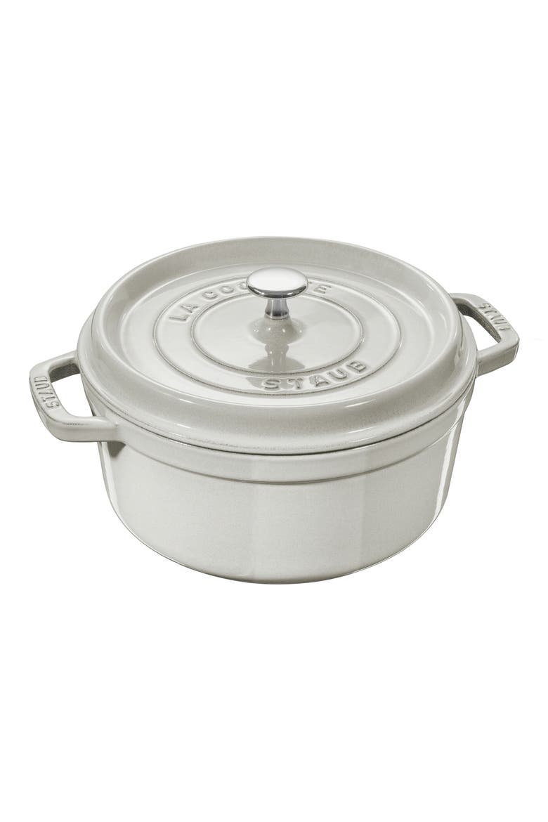 4-Quart Enameled Cast Iron Dutch Oven, Main, color, WHITE TRUFFLE