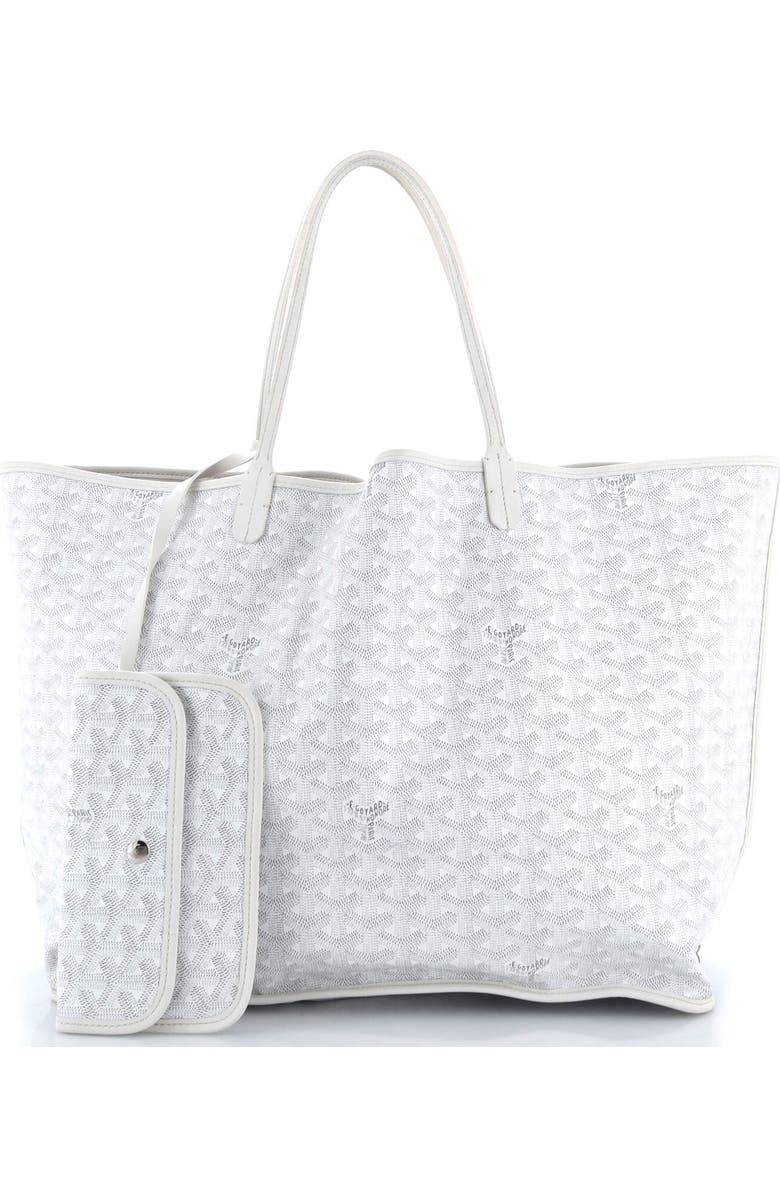 Pre-Owned Goyard Anjou Reversible Tote Coated Canvas GM, Alternate, color, White