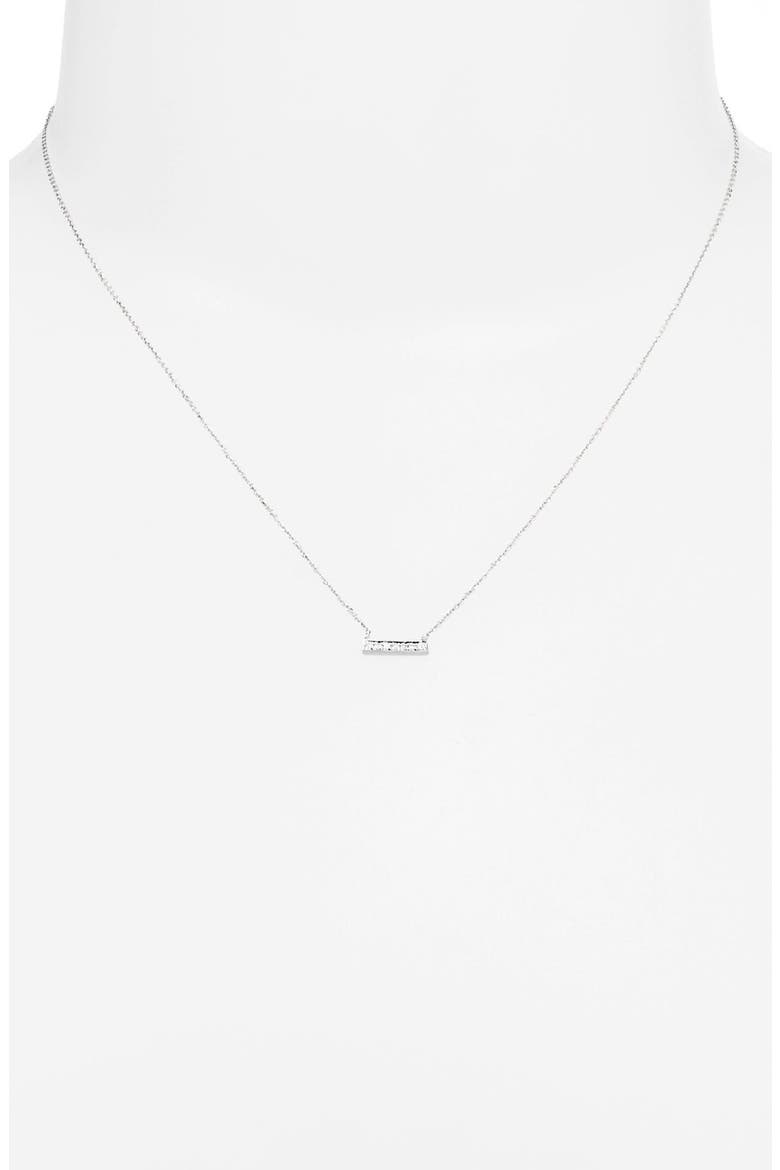 'Sylvie Rose' Diamond Bar Pendant Necklace, Alternate, color, WHITE GOLD