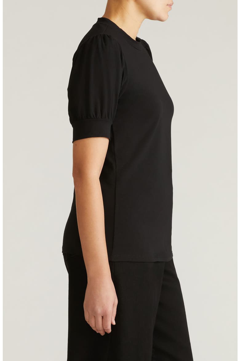 Puff Sleeve Top, Alternate, color, BLACK