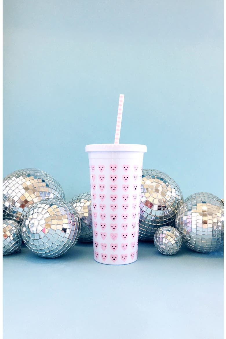 'Sip Sip - Hearts' Travel Tumbler, Alternate, color, PINK