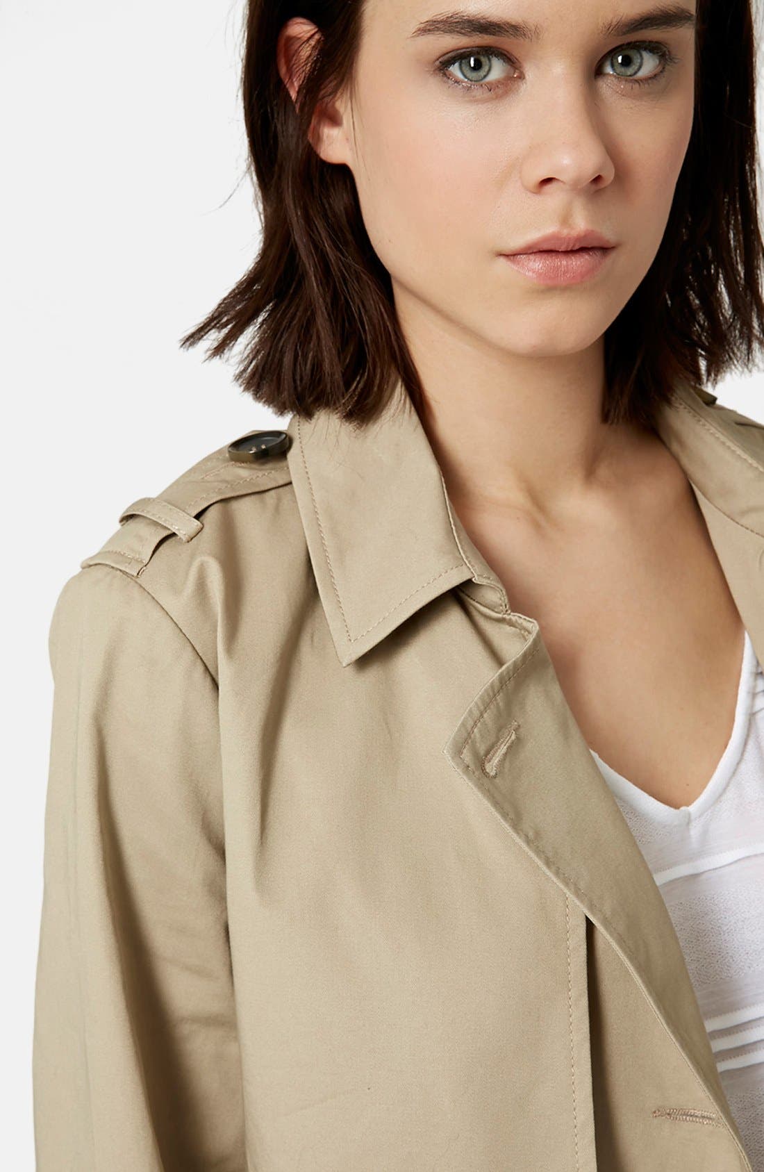 double breasted tie waist trench coat topshop