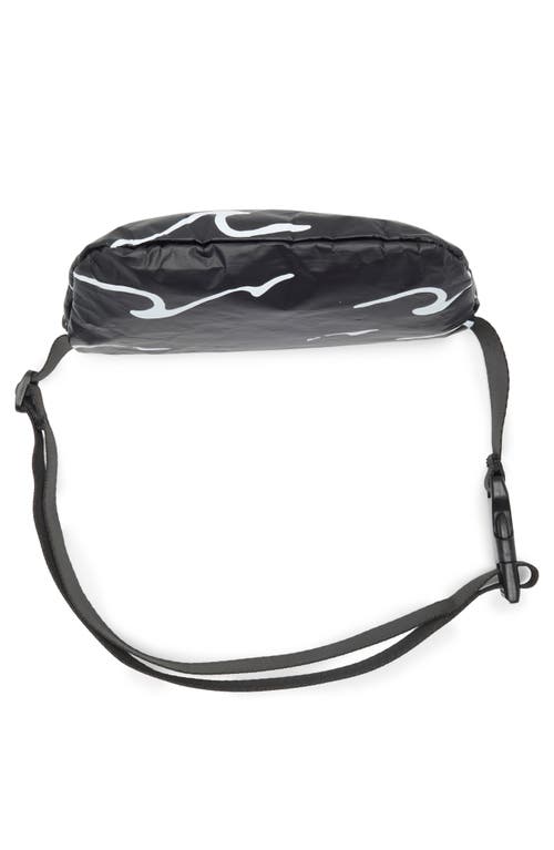 Aloha Collection Mini Seaside Belt Bag In White/black