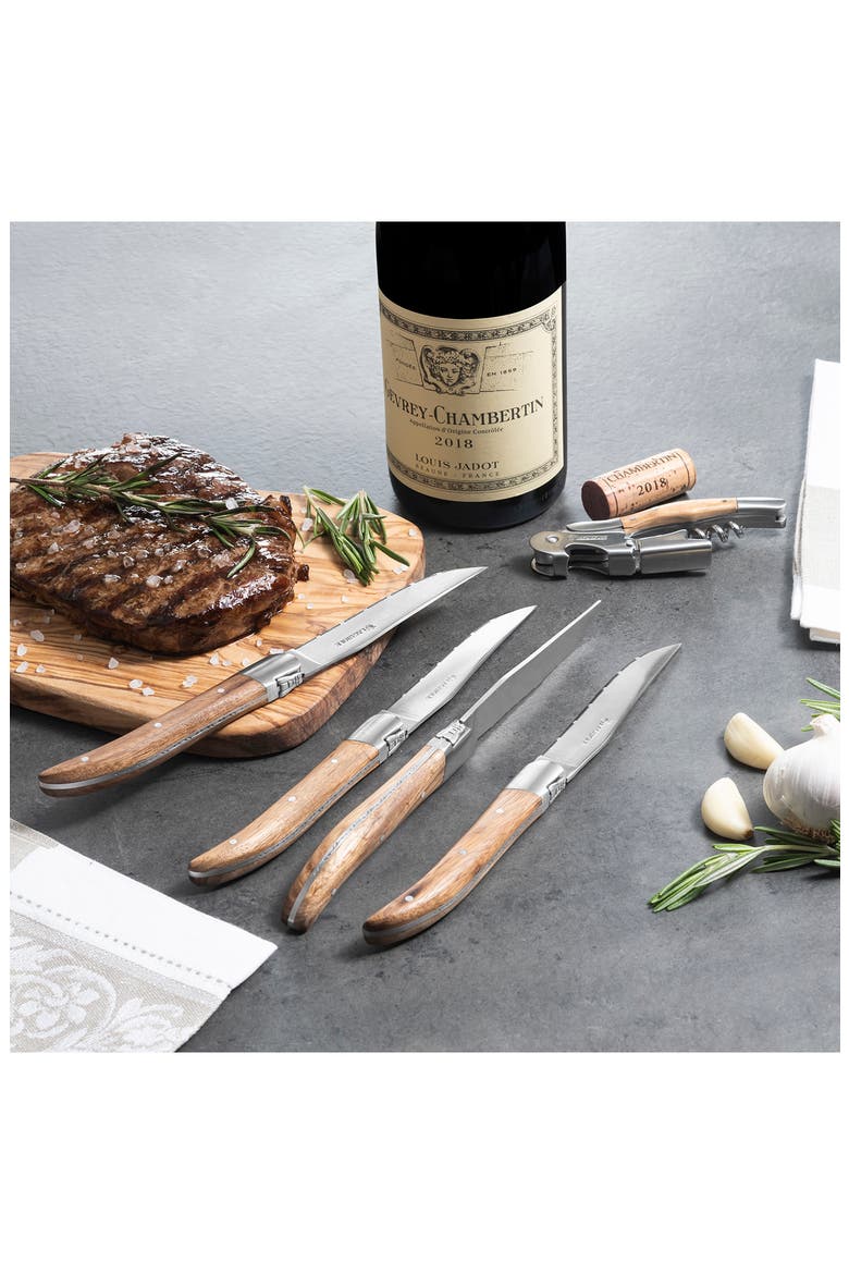 Laguiole Serrated Steak Knives - Set of 4, Alternate, color, WOOD