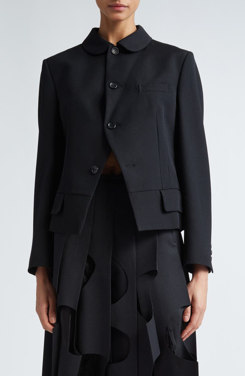 Comme des Garçons Comme des Garçons Wool Gabardine Jacket, Main, color, 