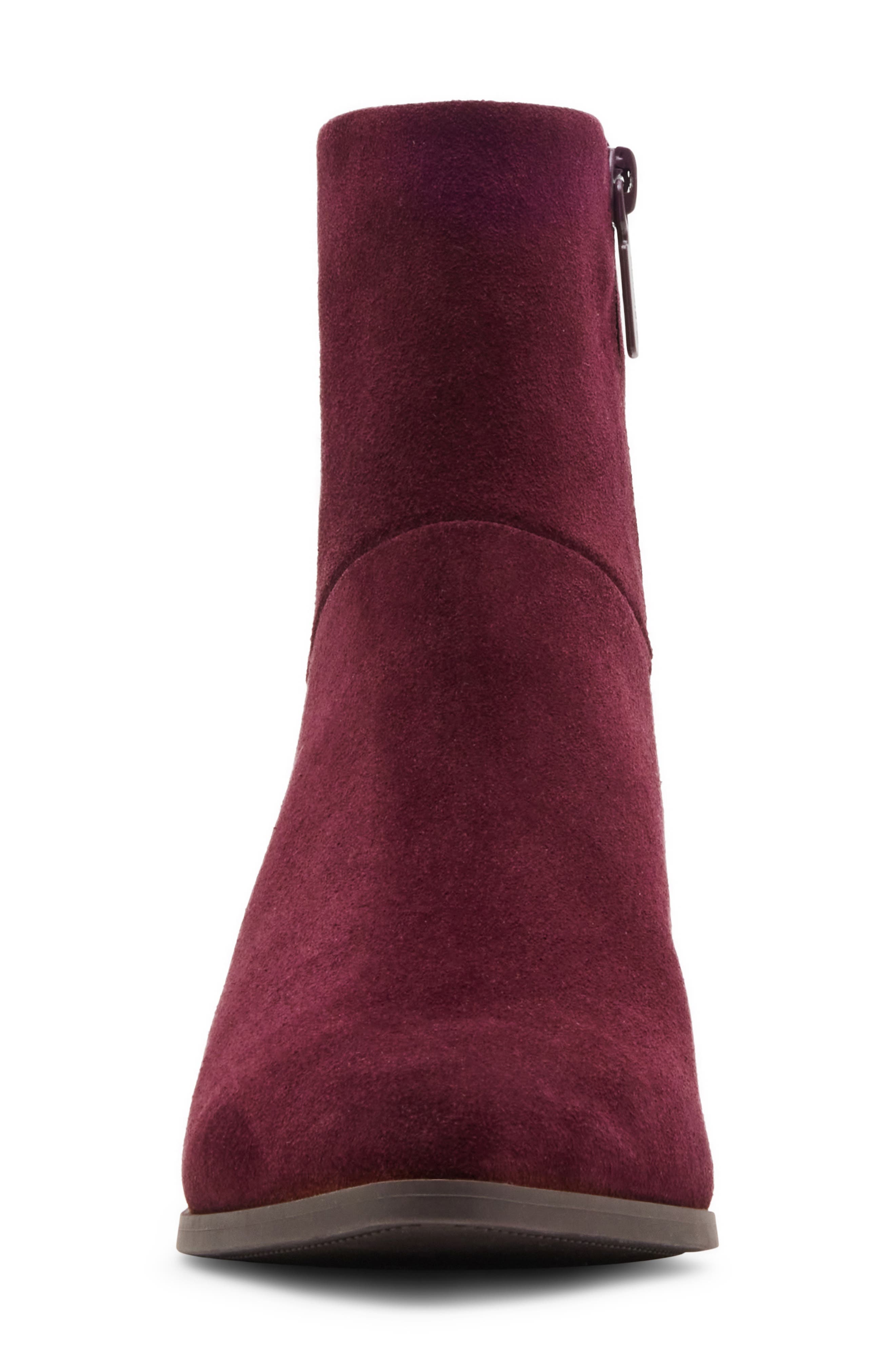 Blondo Arena Pointed Toe Waterproof Bootie, Alternate, color, Wine Suede