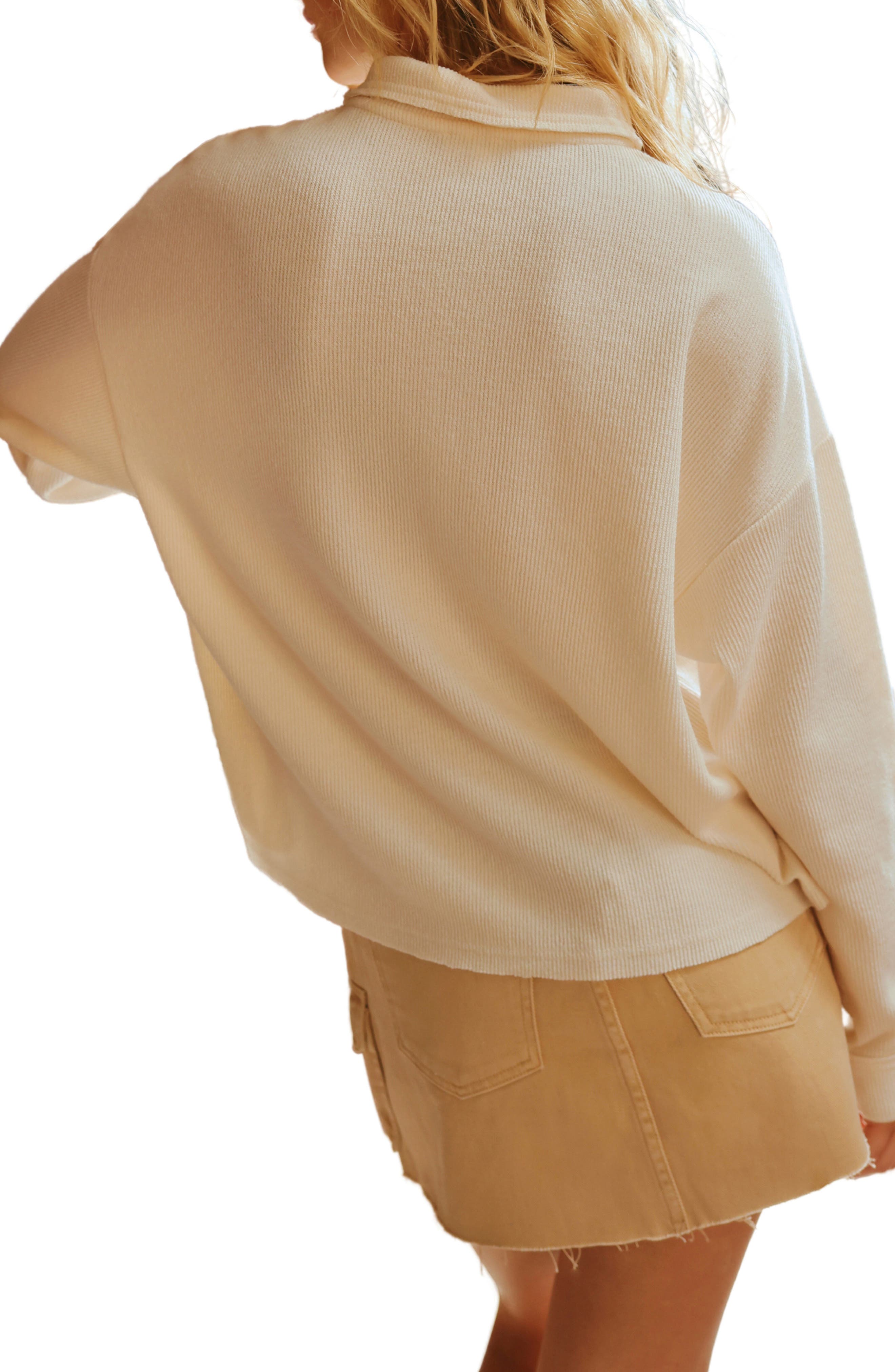 Blu Pepper Button Placket Sweater Top (Women) | Nordstromrack