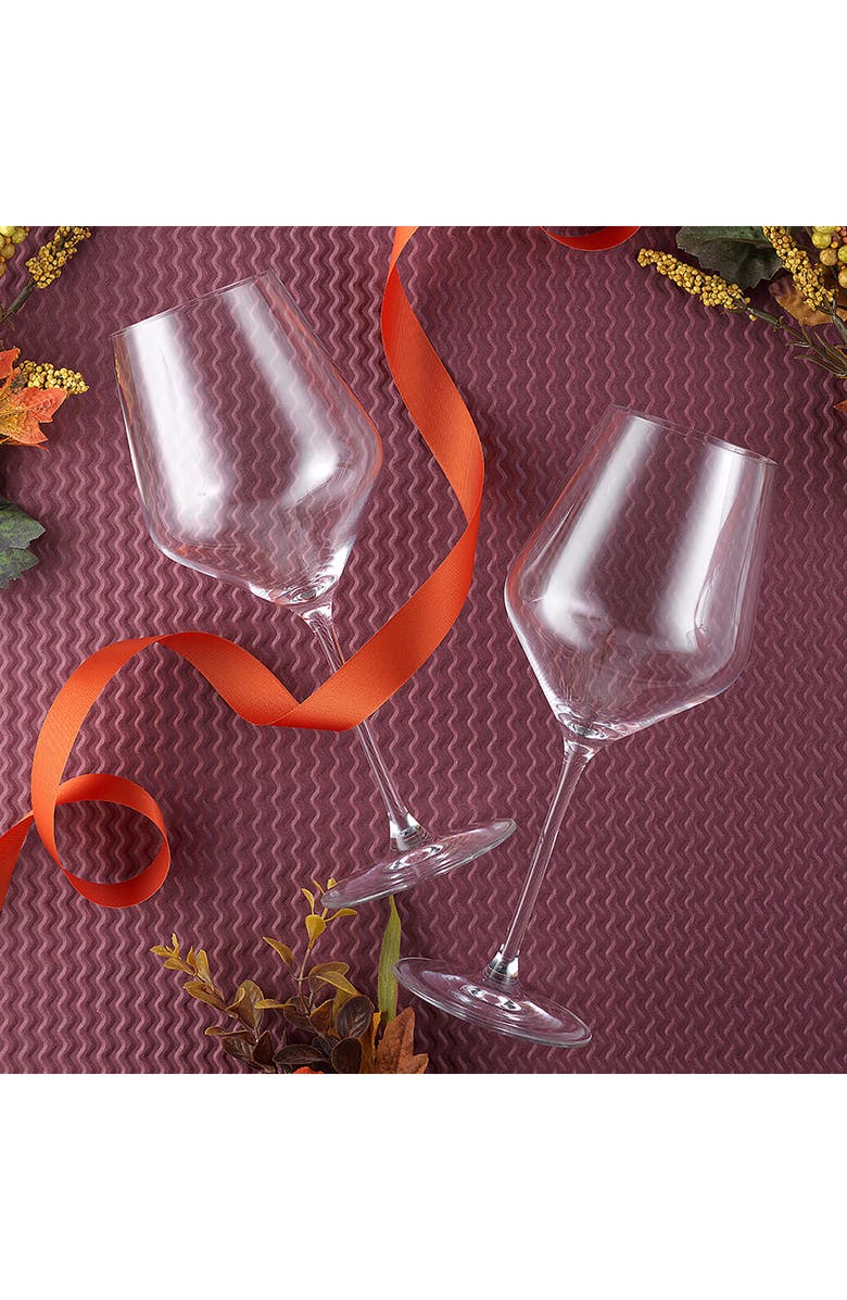 JoyJolt Layla Crystal Red Wine Glasses - Set of 8, Alternate, color, Clear