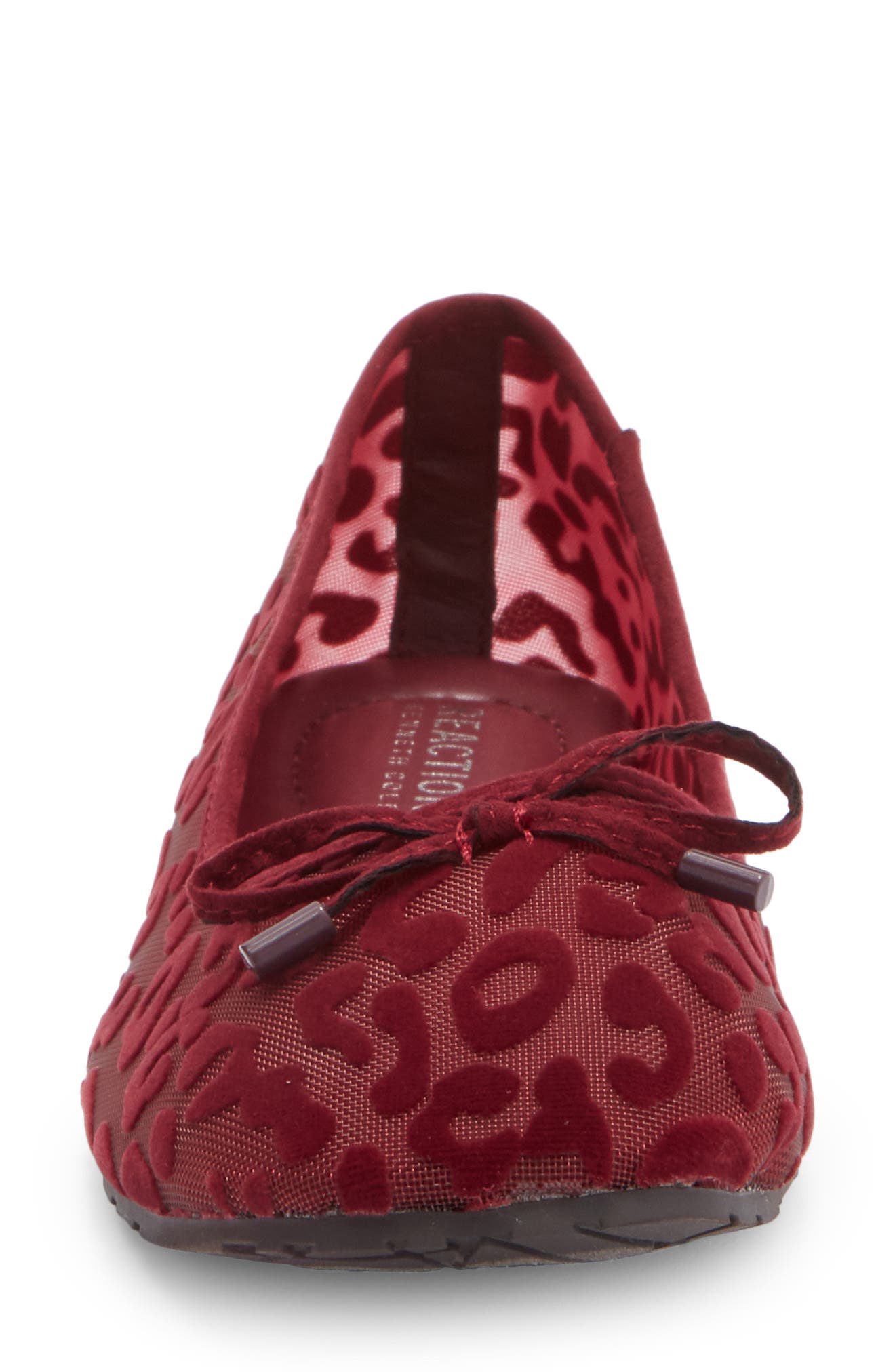 Reaction Kenneth Cole Elstree Ballet Flat, Alternate, color, Red Leopard Mesh