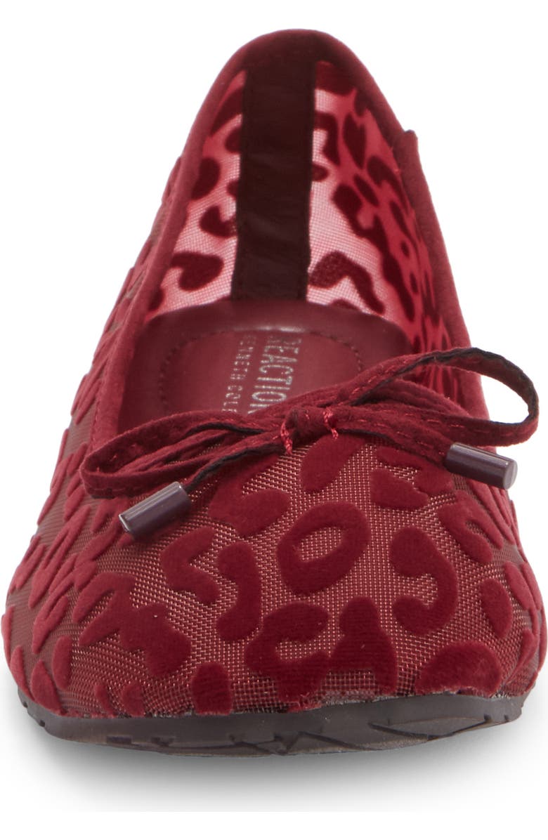 Reaction Kenneth Cole Elstree Ballet Flat, Alternate, color, Red Leopard Mesh