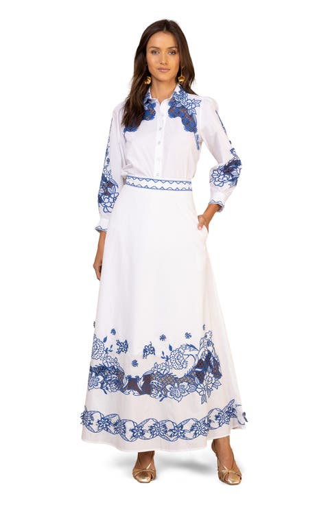Ambrosia Embroidered Maxi Skirt