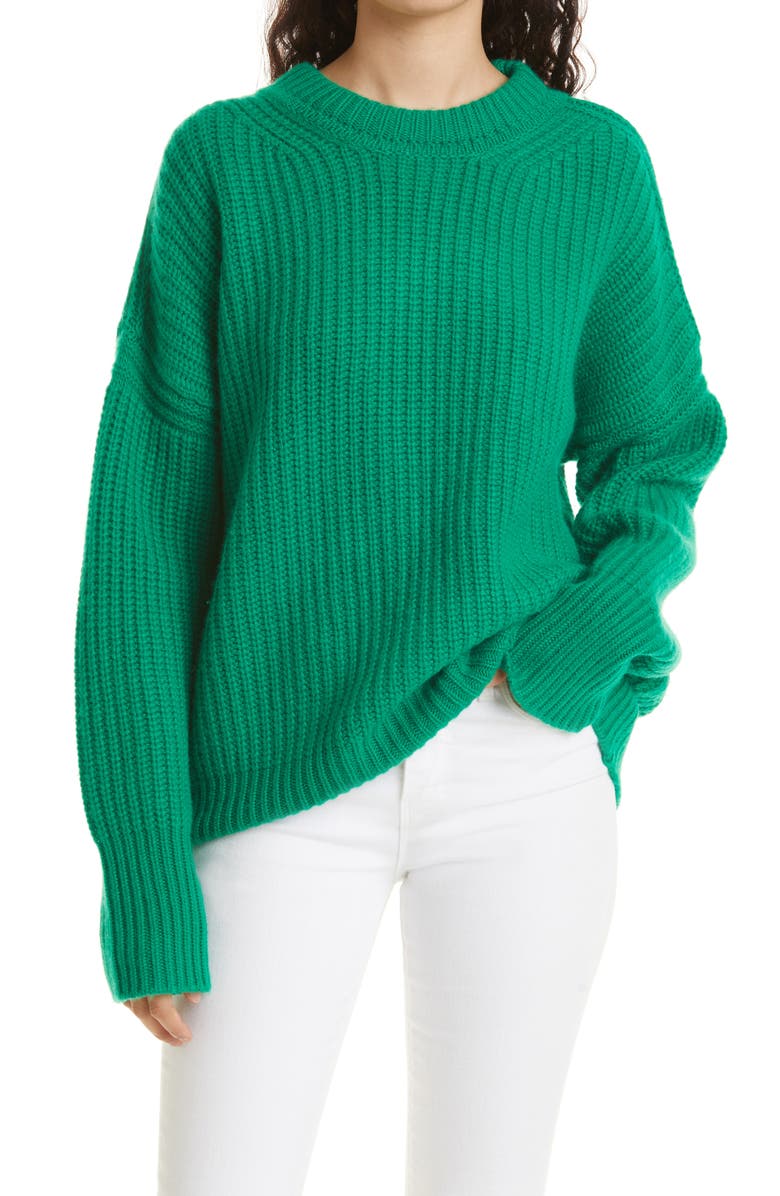 La Ligne Shaker Stitch Cashmere Sweater, Main, color,