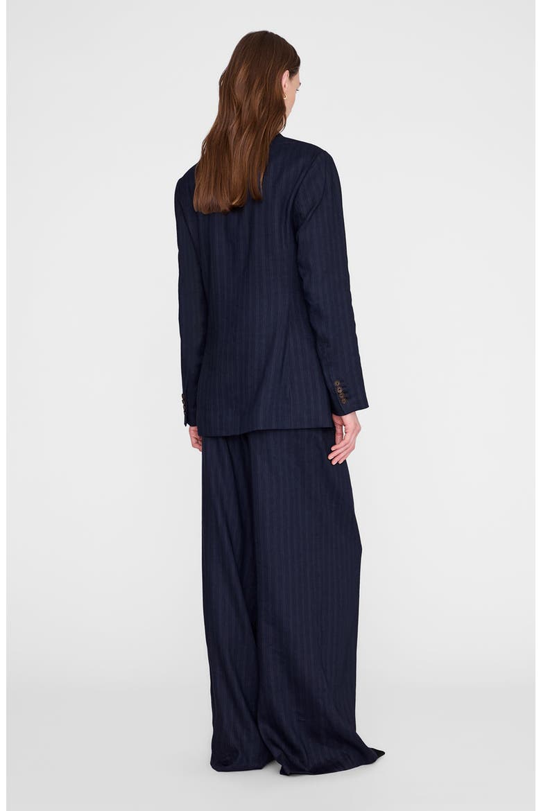 Aretha Blazer, Alternate, color, Navy Pinstripe