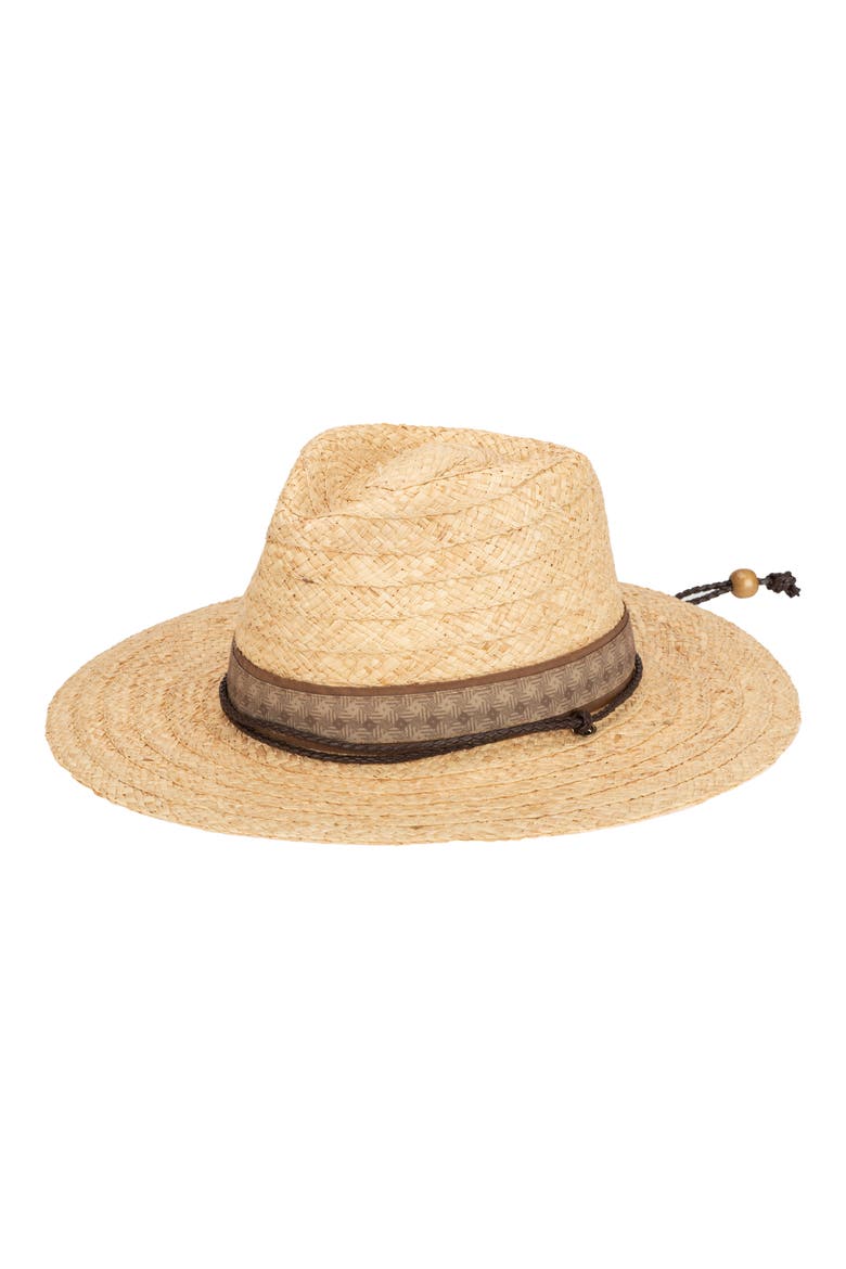 Raffia Lifeguard Fedora, Main, color, NATURAL