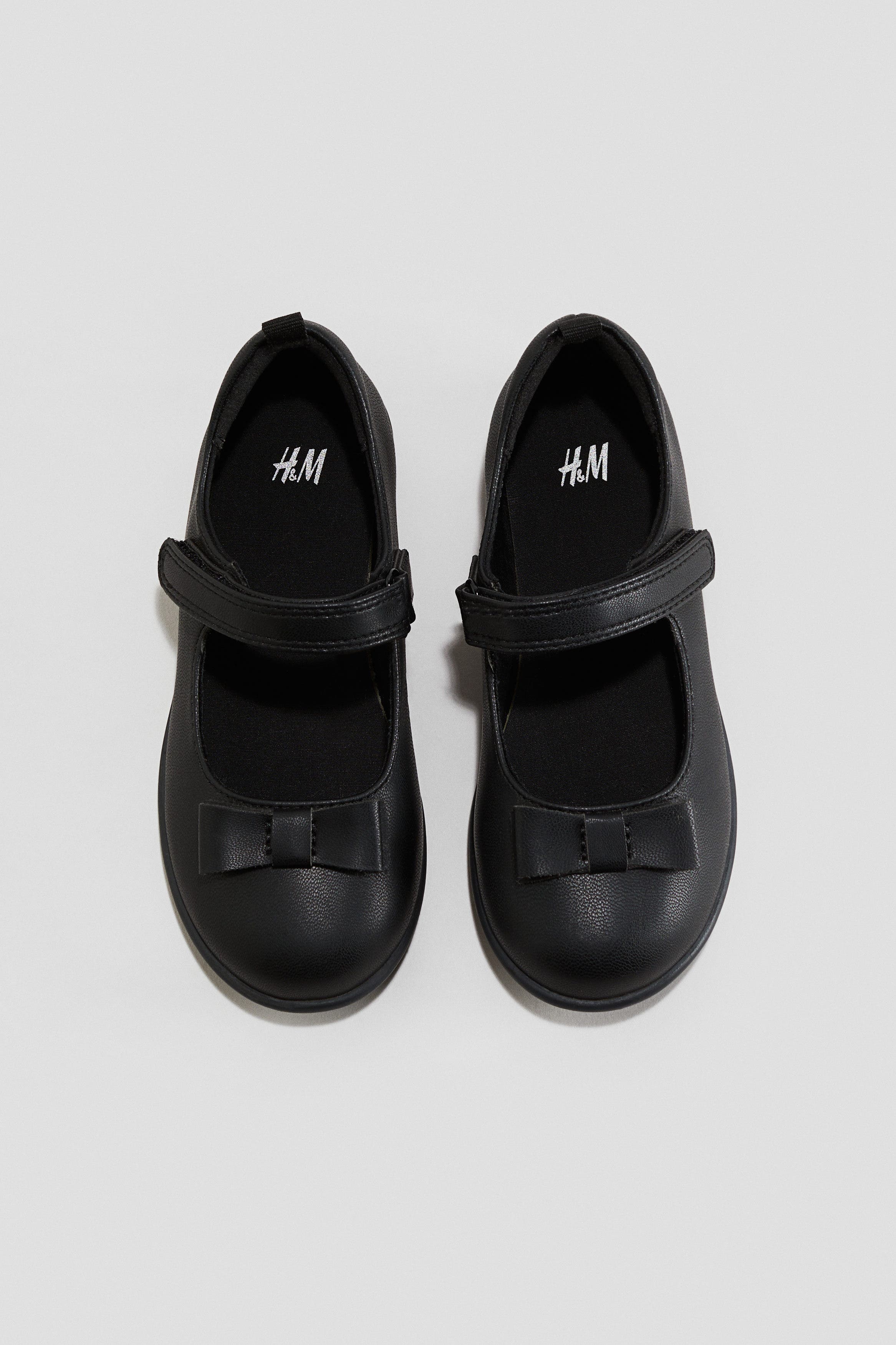 H&M Bow-detail School Ballet Pumps, Main, color, Black