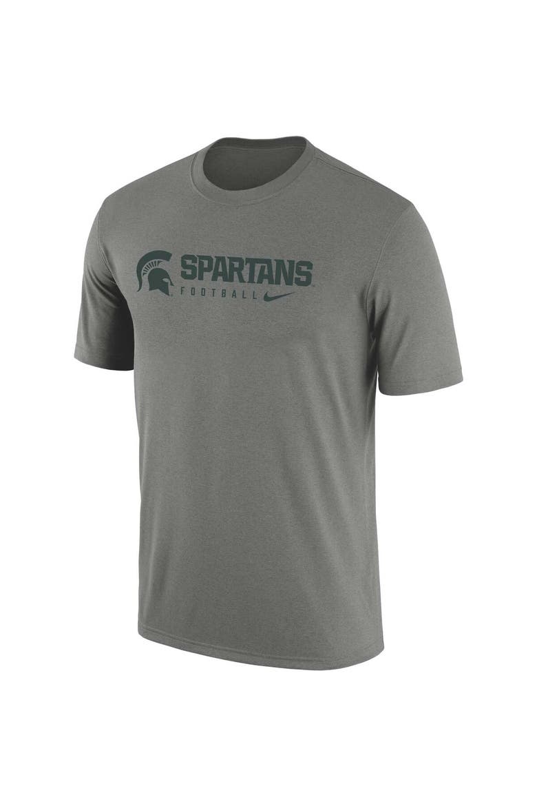 Men's Nike Heather Gray Michigan State Spartans Team Legend Performance T-Shirt, Alternate, color, Heather Gray