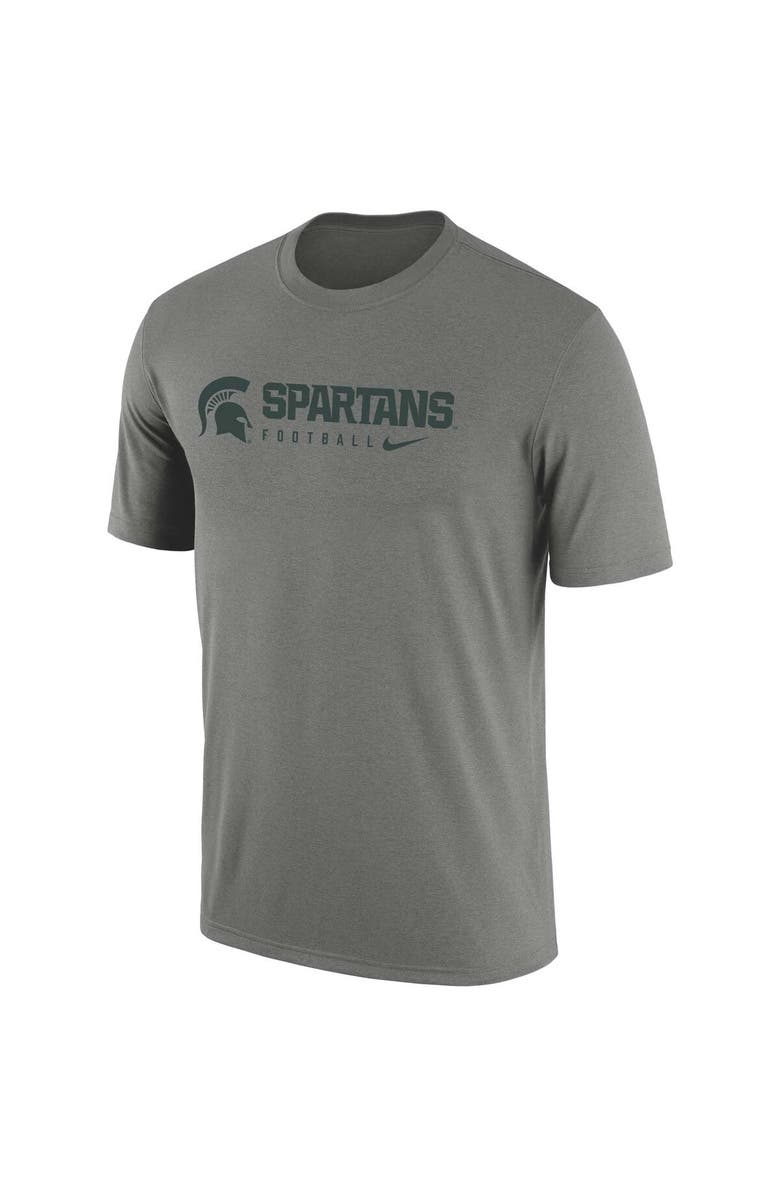 Nike Men's Nike Heather Gray Michigan State Spartans Team Legend Performance T-Shirt, Alternate, color, 