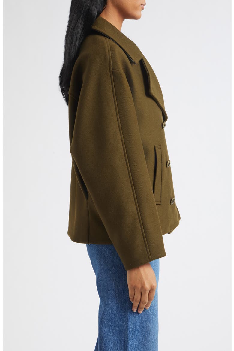 Franklin Double Breasted Wool Blend Coat, Alternate, color, CYPRESS