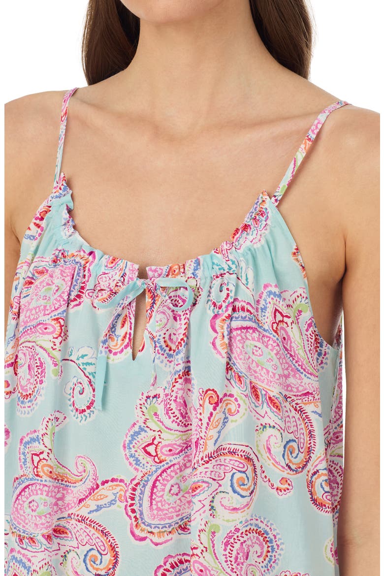 Floral Cotton Blend Nightgown, Alternate, color, MULTI PAISLEY