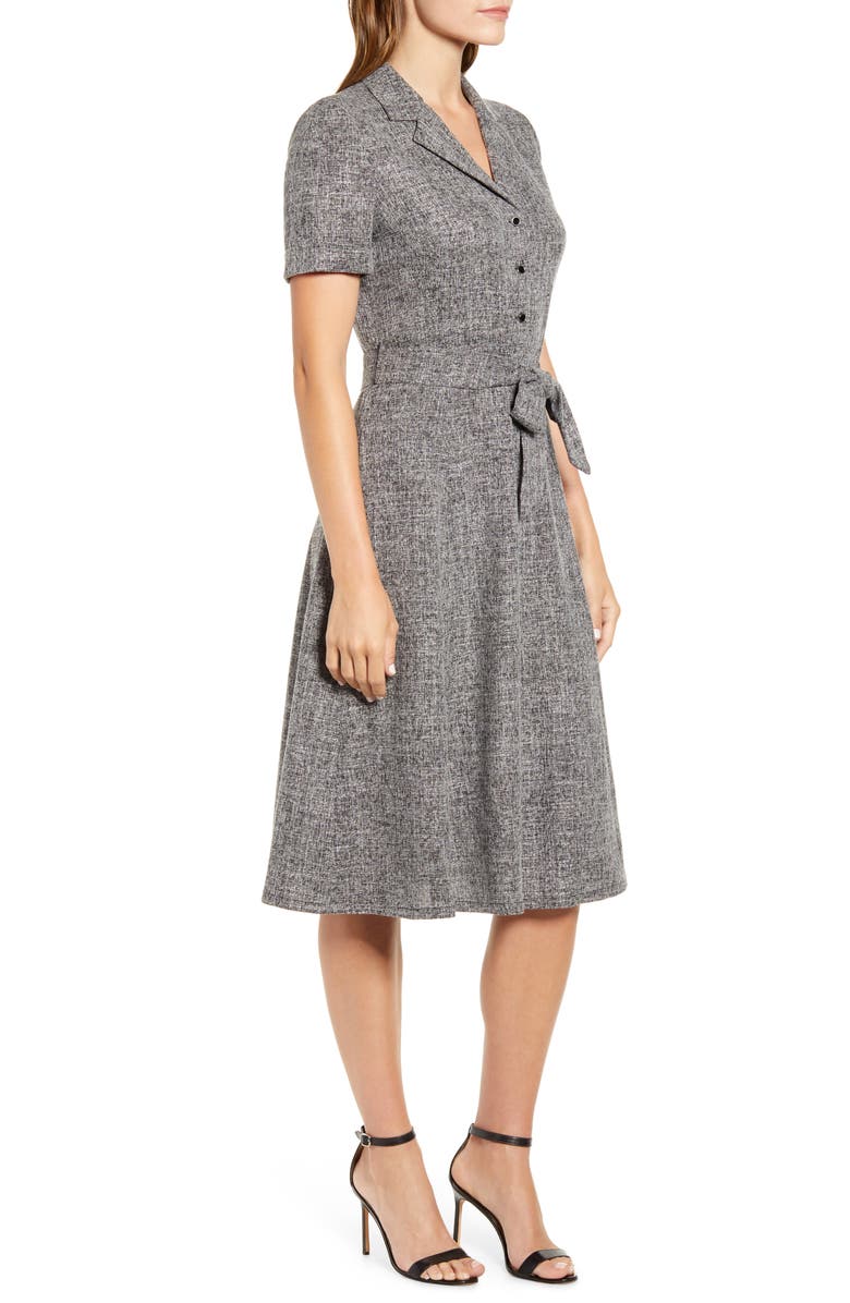 Anne Klein Tweed Shirtdress, Alternate, color, 