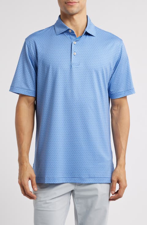 Vega Geometric Print Performance Jersey Polo