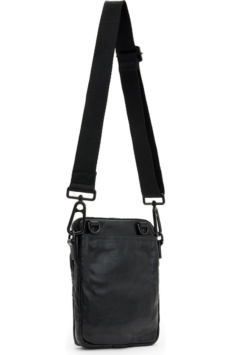 AllSaints Falcon Leather North/South Crossbody Pouch, Alternate, color,